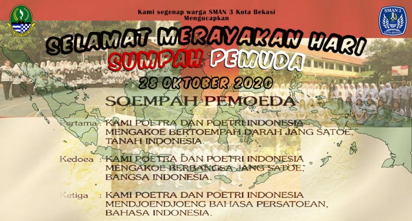 Selamat Merayakan Hari Sumpah Pemuda 28 Oktober 2020 Sman 3 Kota Bekasi