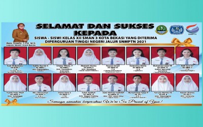 Selamat dan Sukses Siswa/i Kelas XII Jalur SNMPTN