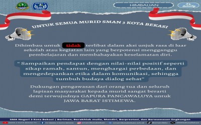 HIMBAUAN UNTUK MURID SMAN NEGERI 3 BEKASI